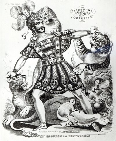 Van Amburgh the Brute Tamer, 1838 by J. Fairburn